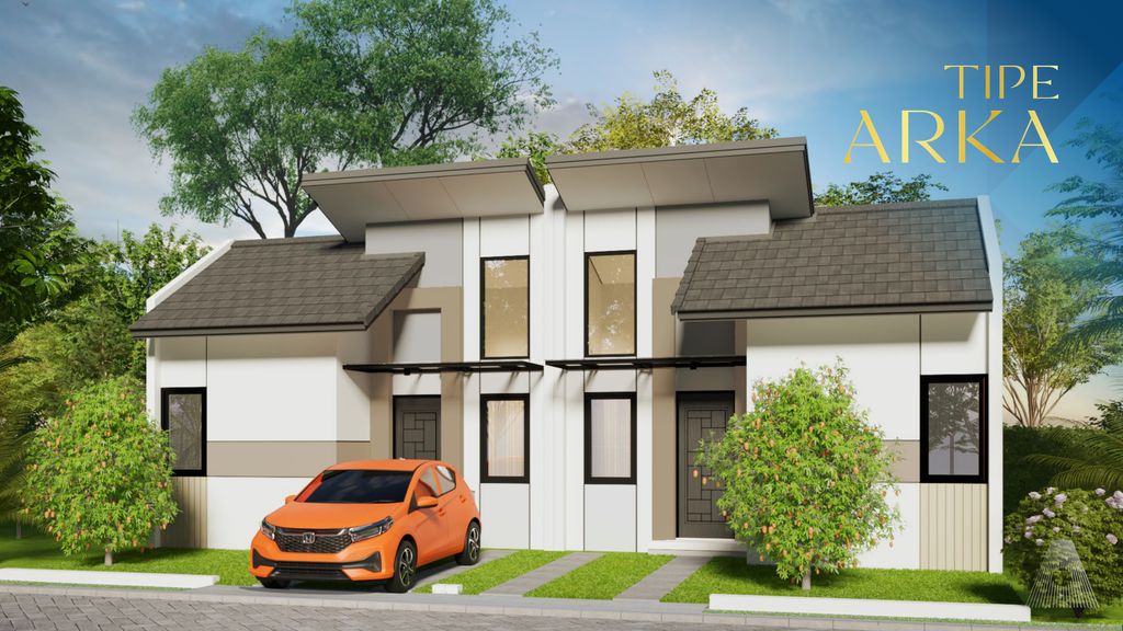 foto tampak rumah tipe ARKA perumahan ANANDAYA
