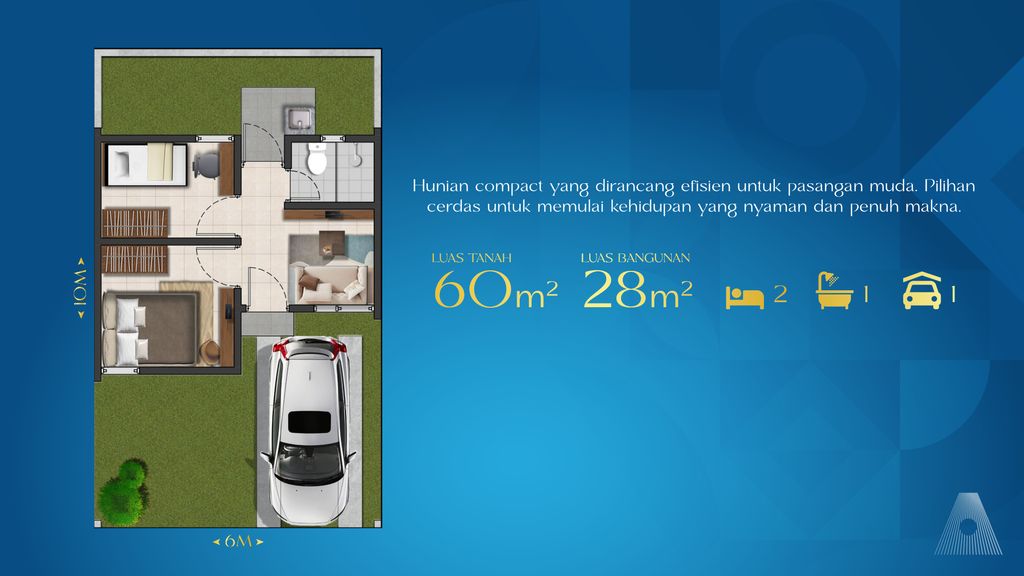 foto denah rumah tipe ARKA perumahan ANANDAYA