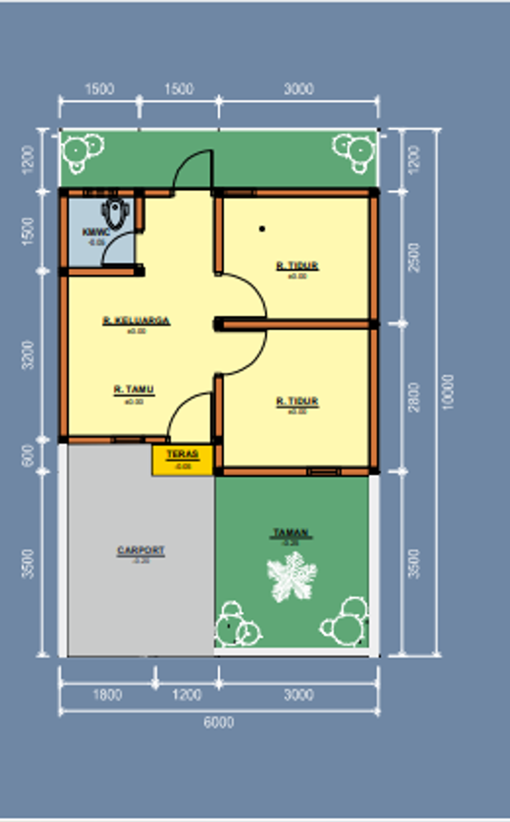 foto denah rumah tipe 36 perumahan DE JASMINE GARDEN TEMPURAN 1