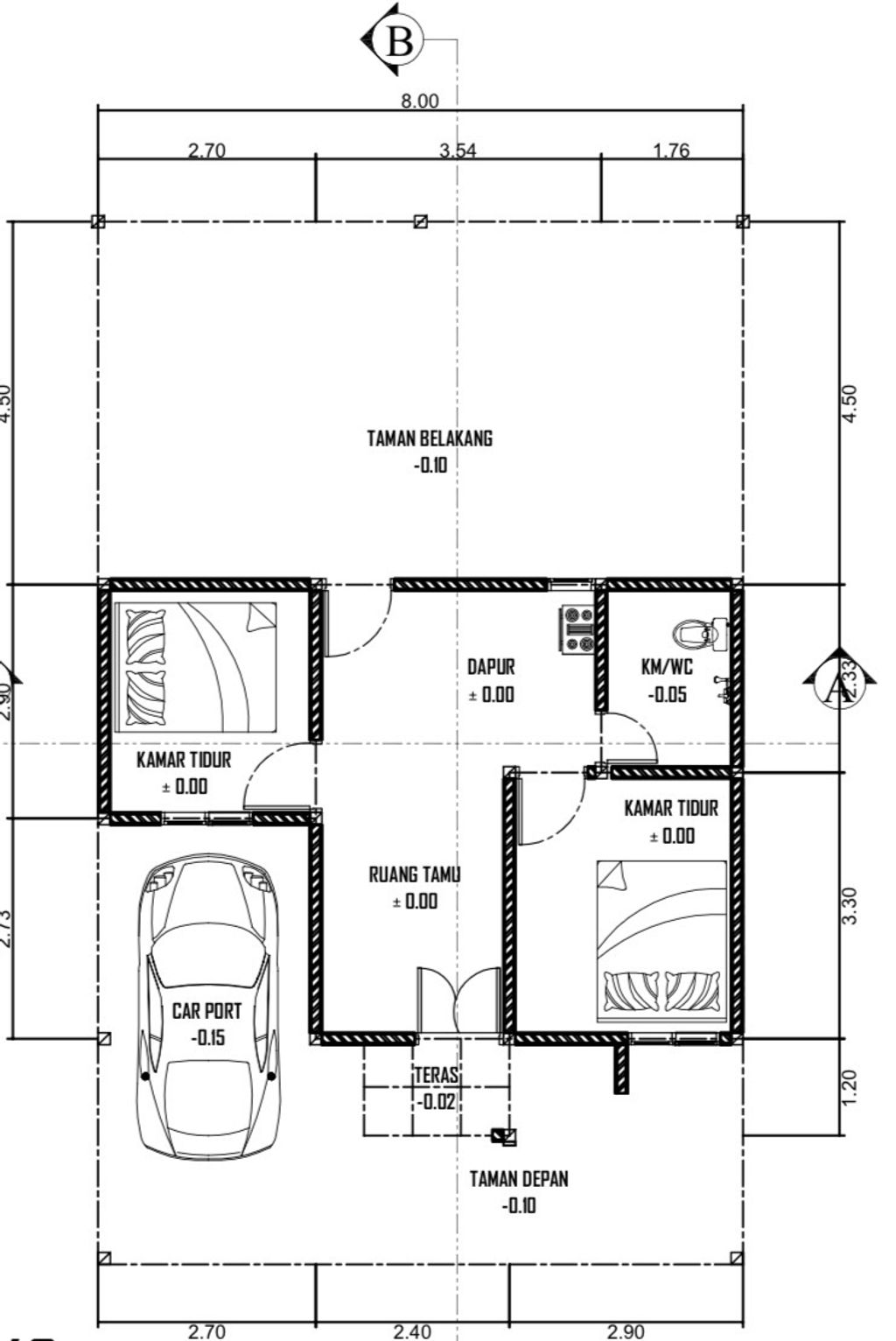 foto denah rumah tipe 40 / 104 perumahan Semanggi Residence