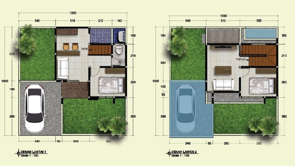 foto denah rumah tipe T.70 perumahan Graha Pesona