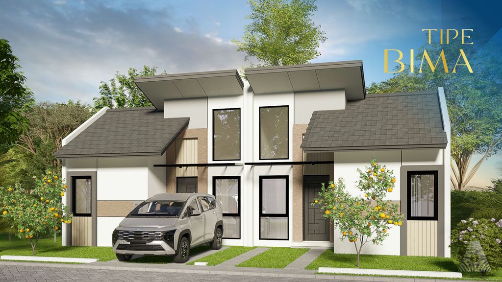 foto tampak rumah tipe BIMA perumahan ANANDAYA