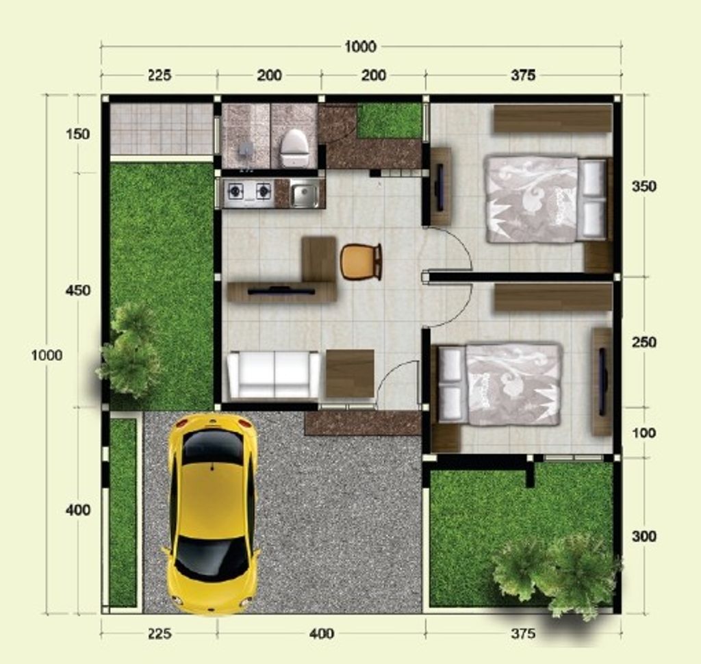 foto denah rumah tipe T.50 perumahan Graha Pesona