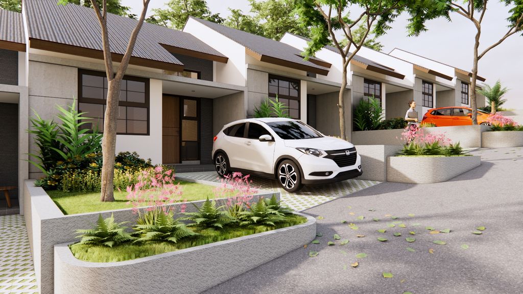 foto tampak rumah tipe 43 (MV-II-11) perumahan ISTANA REGENCY JATINANGOR