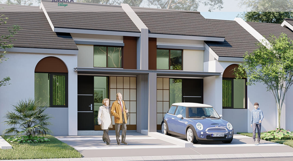 foto tampak rumah tipe 39/72 Akasia perumahan AMARA VILLAGE