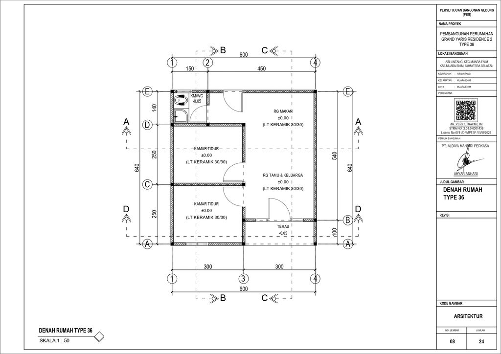 foto denah rumah tipe 36 perumahan GRAND YARIS RESIDENCE 2
