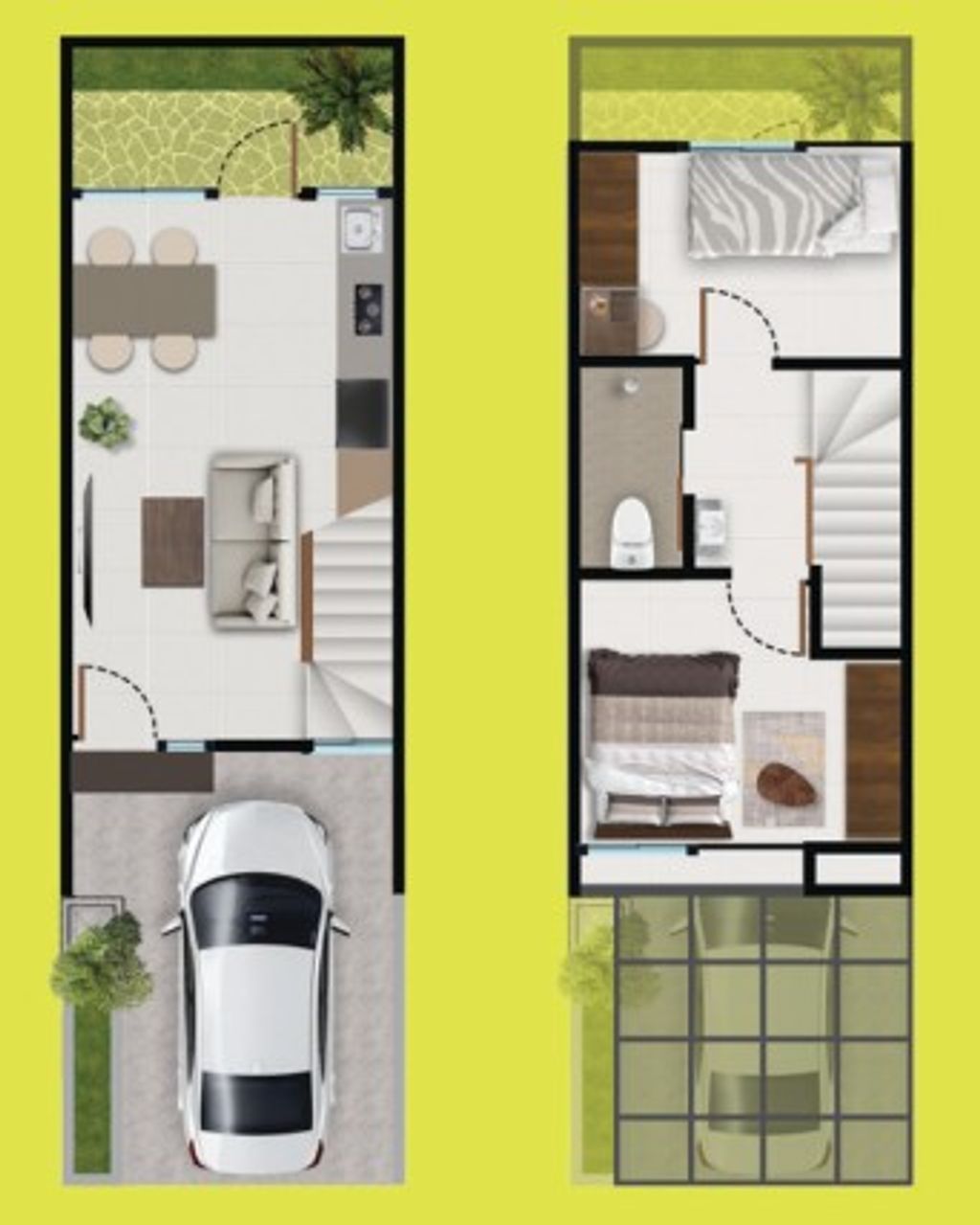 foto denah rumah tipe Lyve 49/48 perumahan The Araya