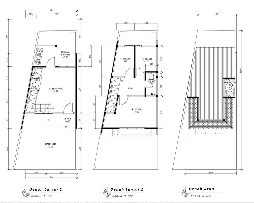 foto denah rumah tipe 60 Compact Classic Athena 3 KT (606) perumahan G-Land Padalarang Estate
