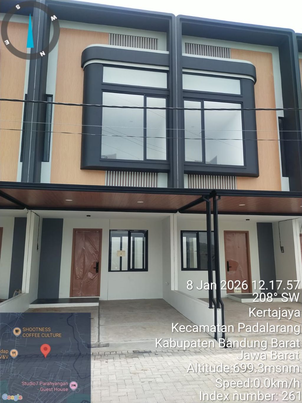 foto tampak rumah tipe 45 Compact Minimalis HC (578) perumahan Cluster Everton