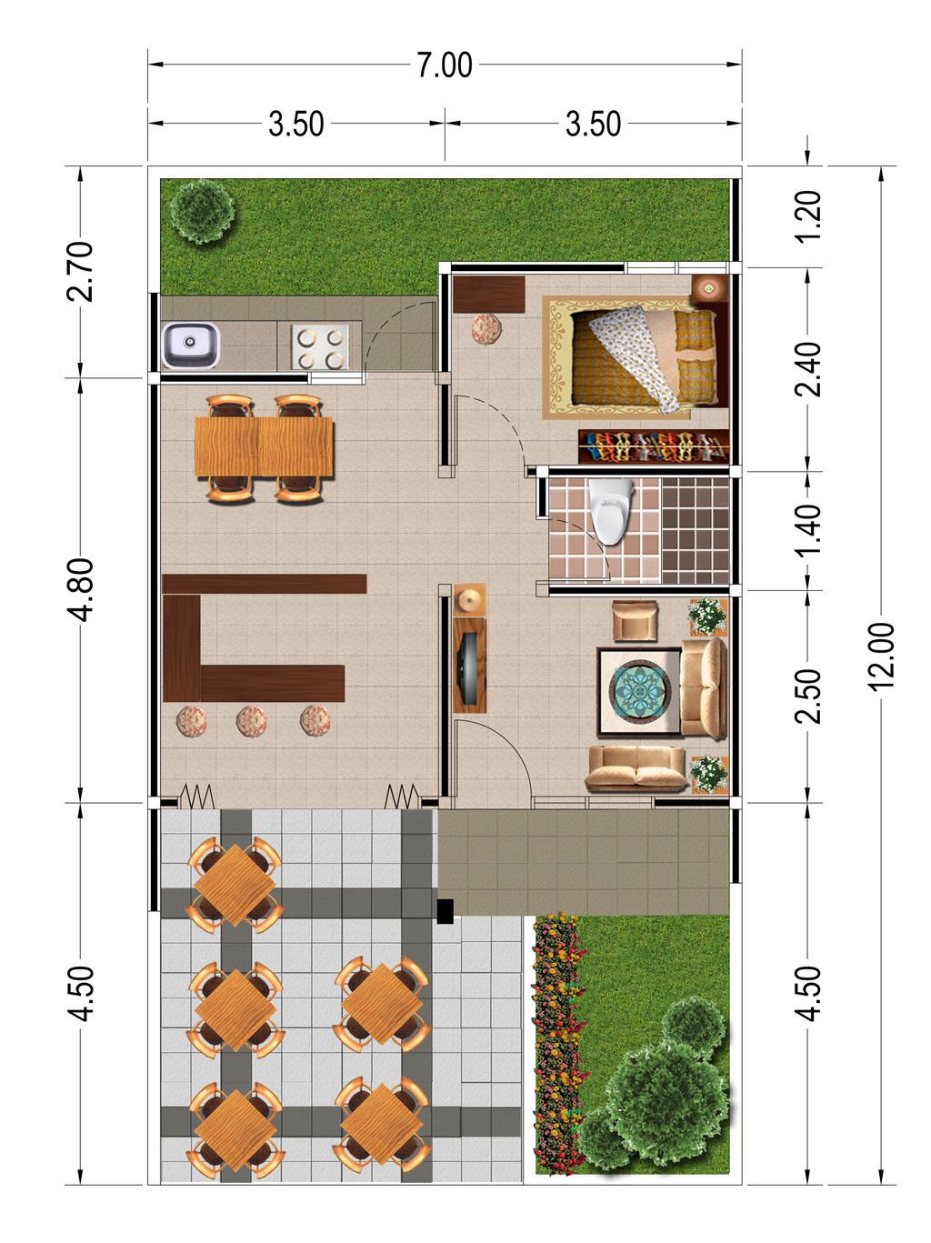 foto denah rumah tipe RUNIC NEW perumahan Cikarang Lake View
