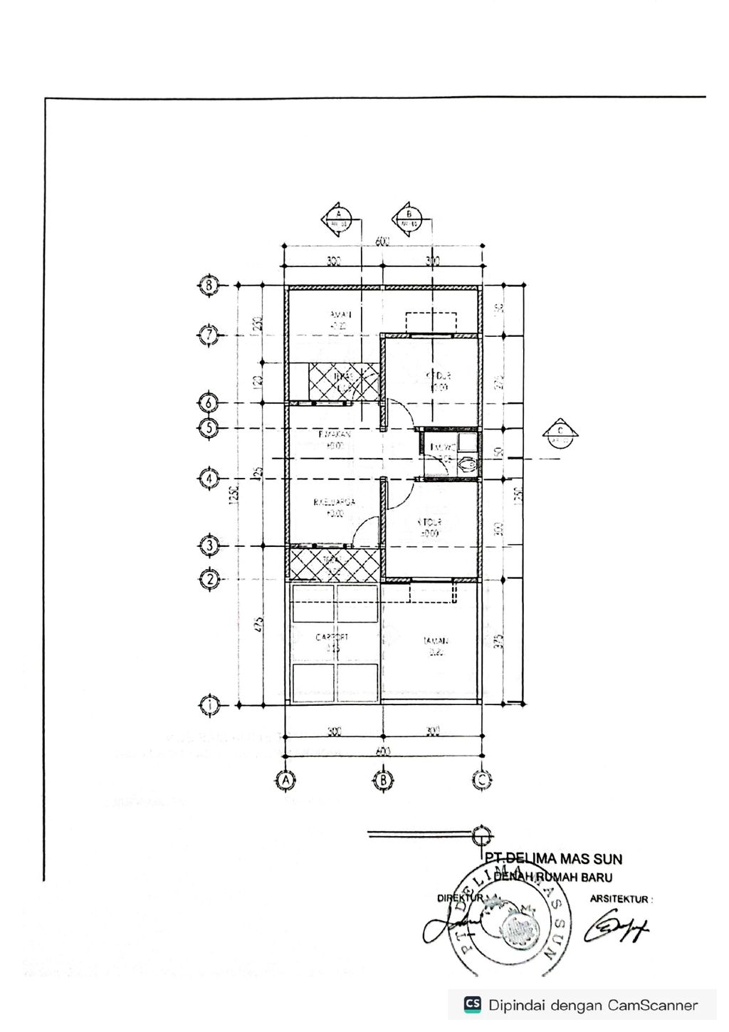 foto denah rumah tipe SUBSIDI perumahan SRIKANDI RESIDENCE