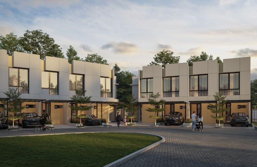 foto tampak rumah tipe Lyve 49/48 perumahan The Araya