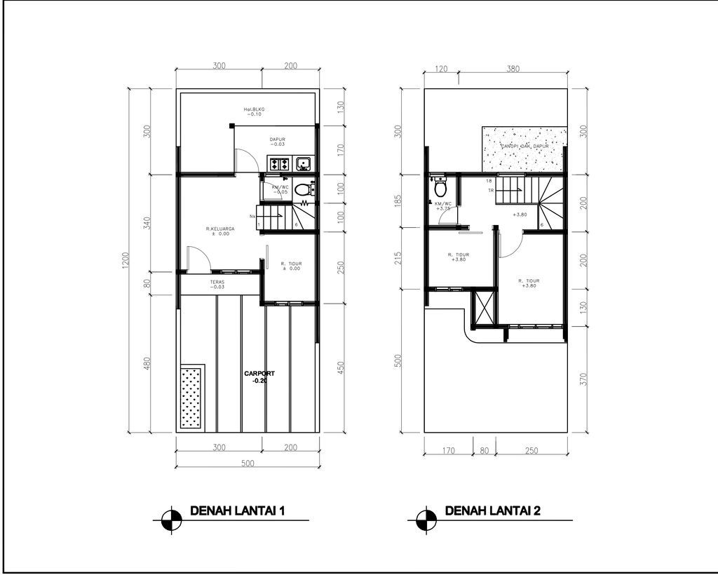 foto denah rumah tipe 43 Compact 3 Kamar HC (485) perumahan G-Land Ciwastra Park 2