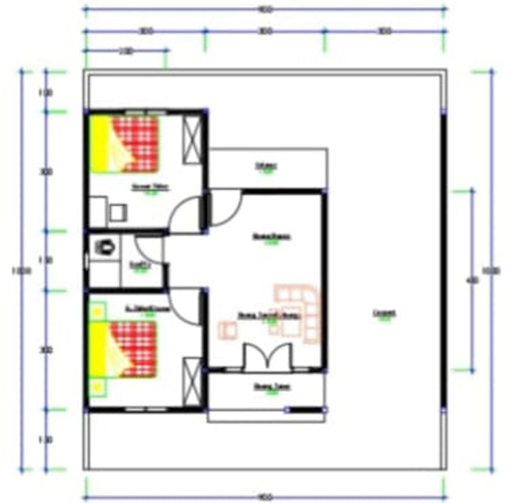 foto denah rumah tipe 36 perumahan AL-KUMBA RESIDENCE