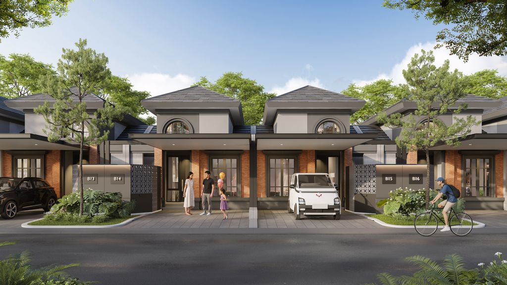 foto tampak rumah tipe Myzora 33 perumahan METLAND CIKARANG