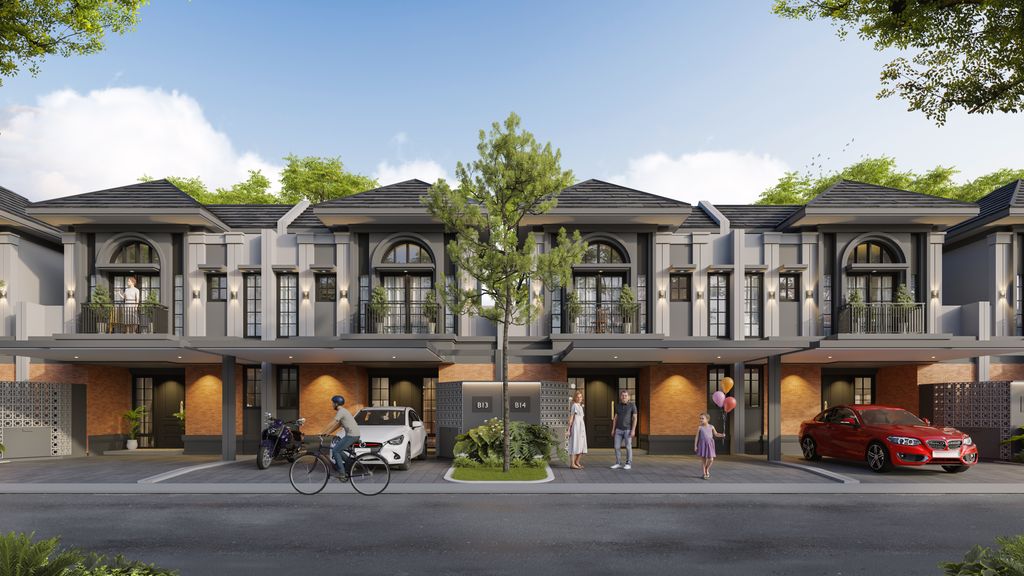 foto tampak rumah tipe Myzora 56 perumahan METLAND CIKARANG