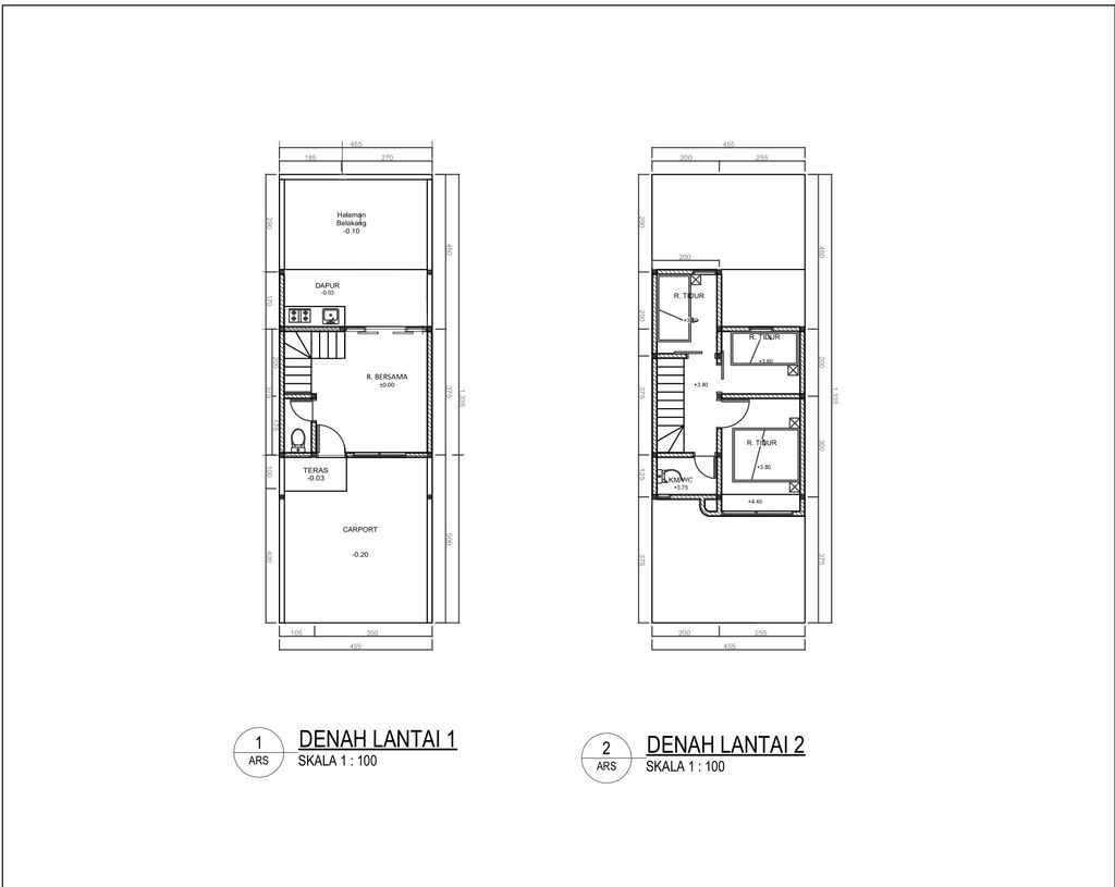 foto denah rumah tipe 45 Compact Minimalis HC (578) perumahan Cluster Everton