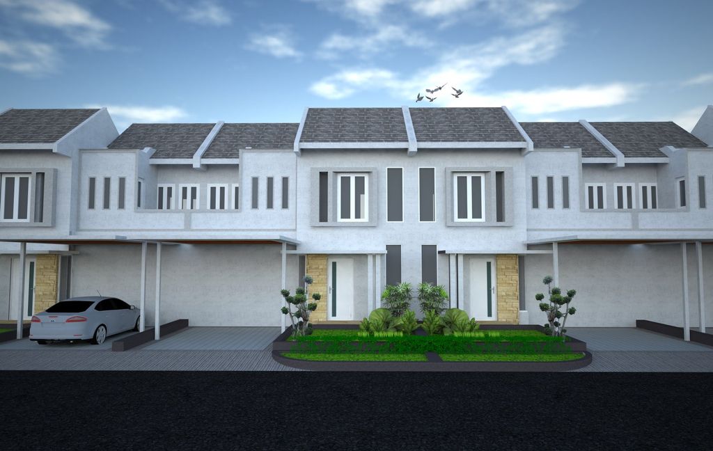 foto tampak rumah tipe 45 perumahan The Malya Residence