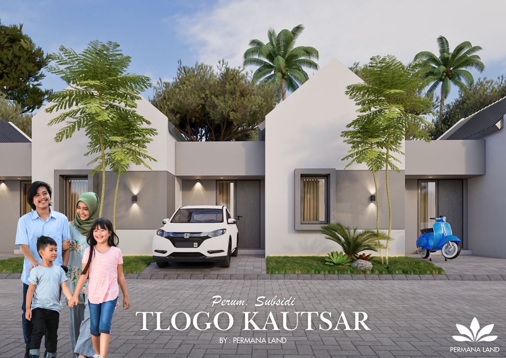 foto tampak rumah tipe SCANDINAVIAN perumahan TELAGA KAUTSAR