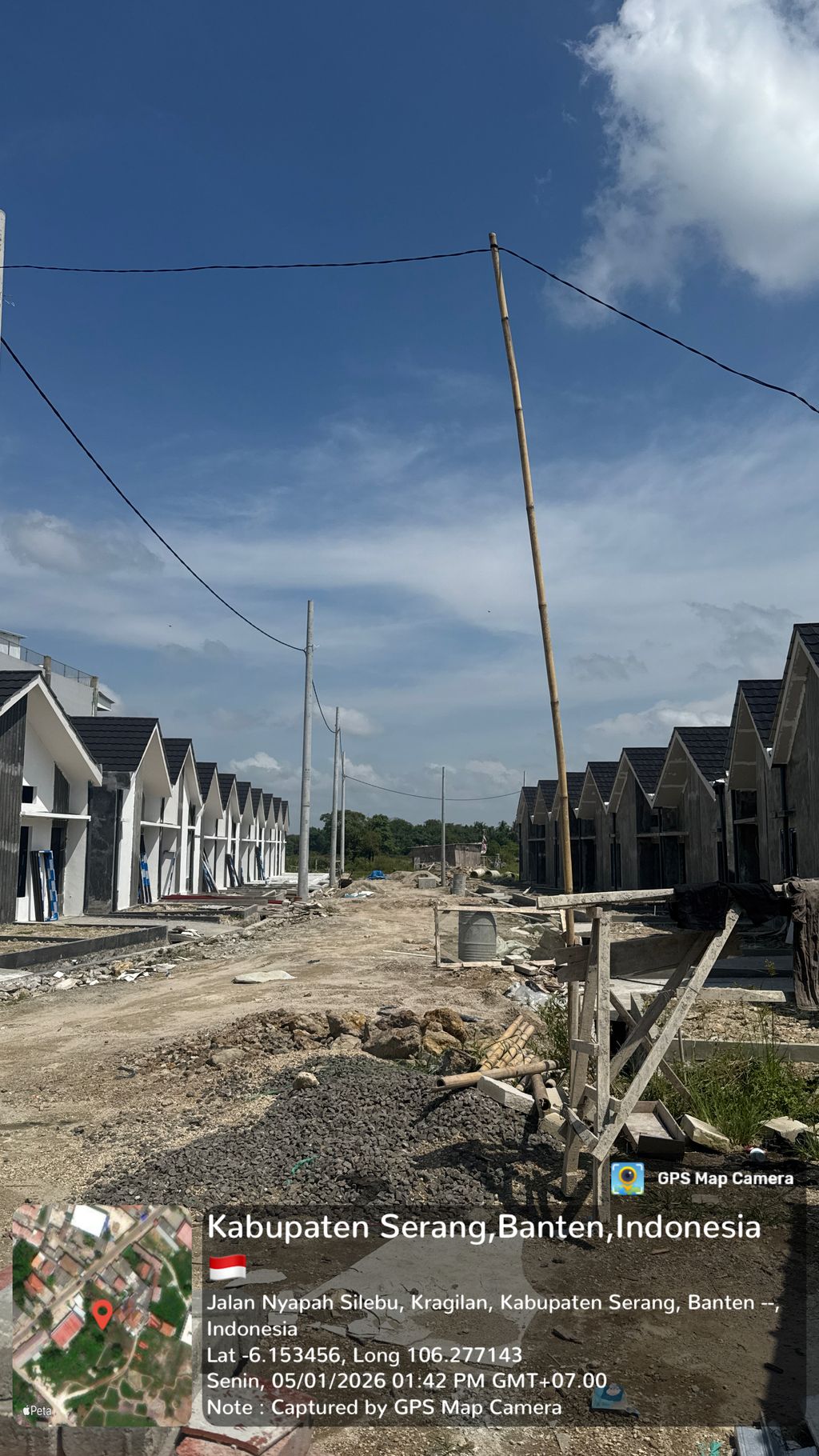 foto posisi tengah perumahan Kragilan Indah Residence