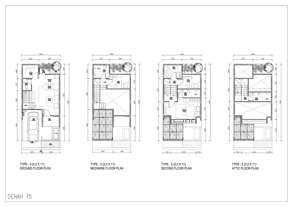 foto denah rumah tipe T5 H perumahan PACIFIC GARDEN PURI