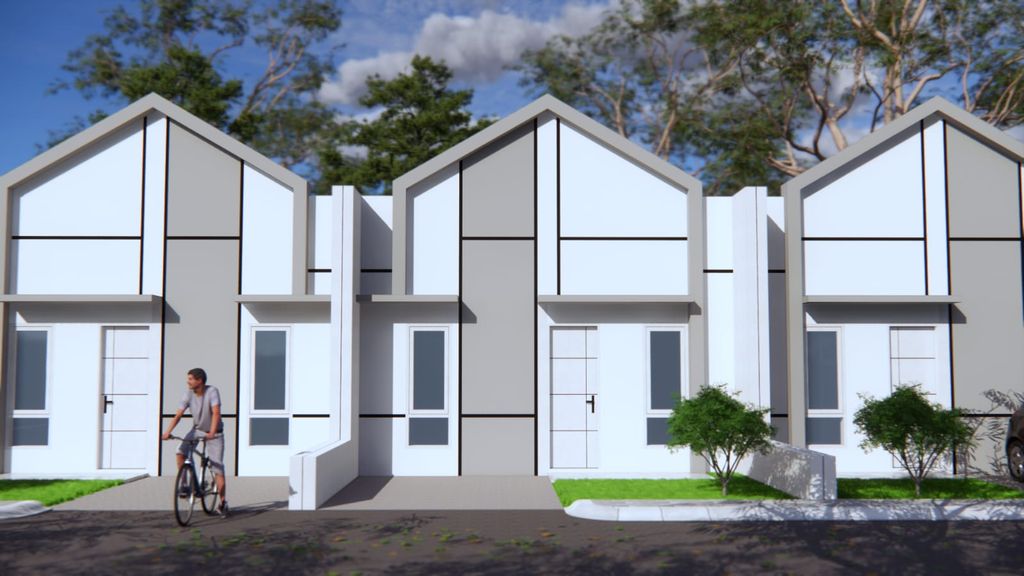 foto tampak rumah tipe 36 perumahan MAPPASOMBA LAND 2