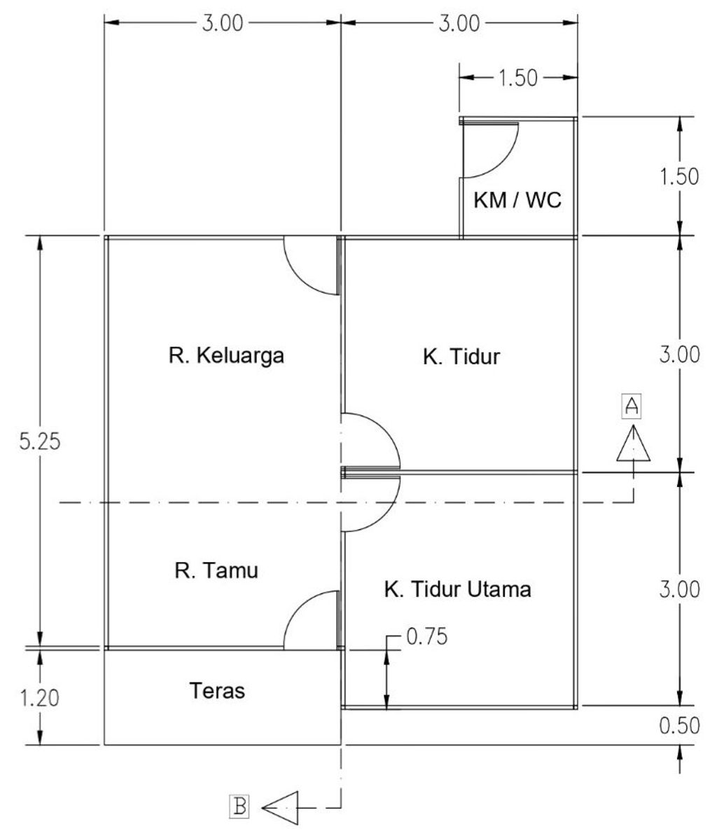 foto denah rumah tipe 36 perumahan Griya Batu Palano