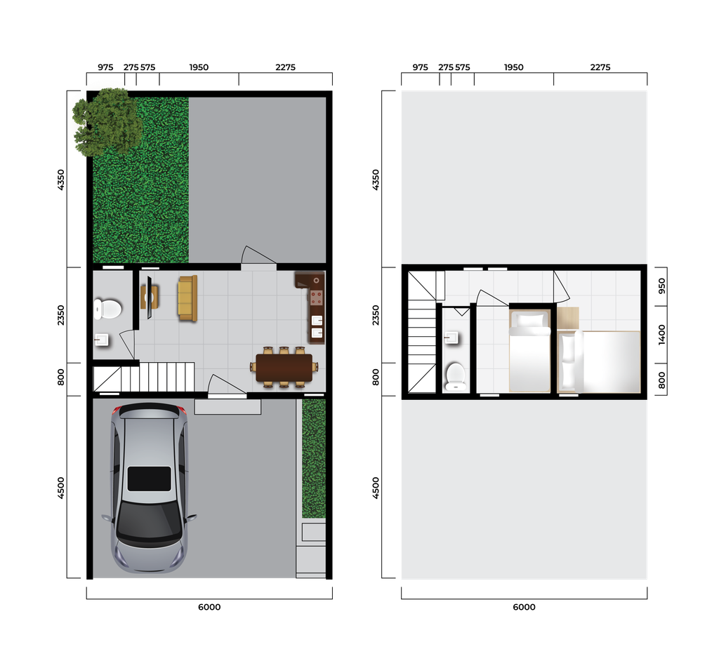 foto denah rumah tipe Astoria perumahan GRIYA HATI HIJAU