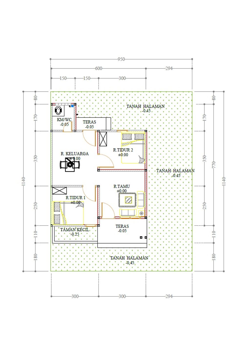 foto denah rumah tipe 36 perumahan HOLTEKAMP INDAH BLOK B