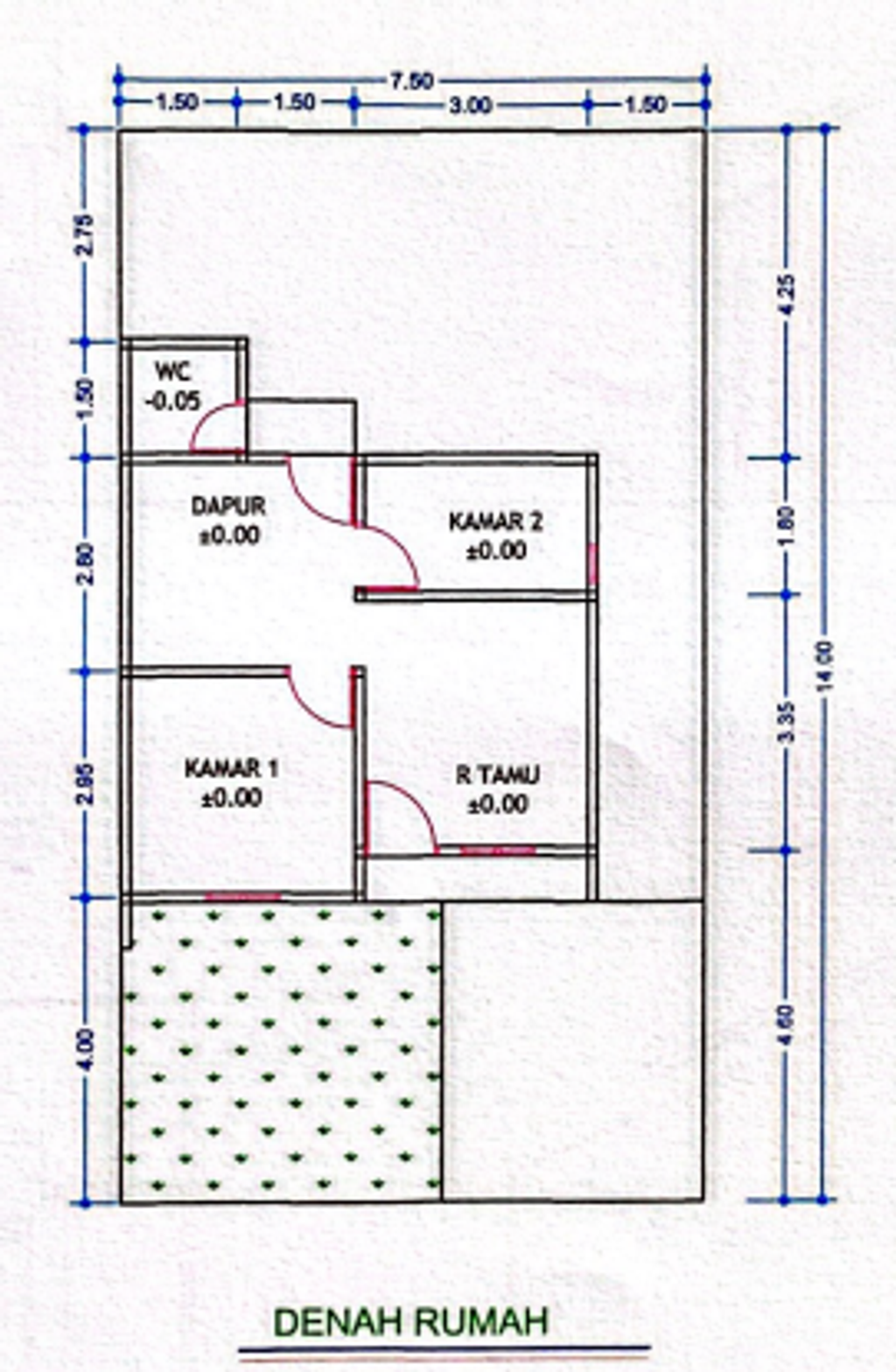 foto denah rumah tipe 36/105 perumahan ARKA REGENCY 2
