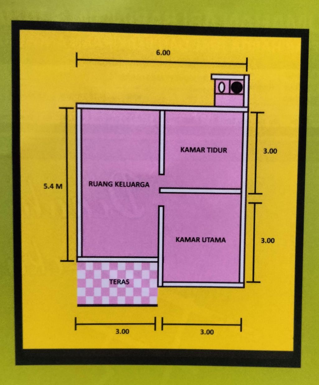 foto denah rumah tipe 36 perumahan PERUMAHAN ABI BARINGIN 3 TAHAP 2