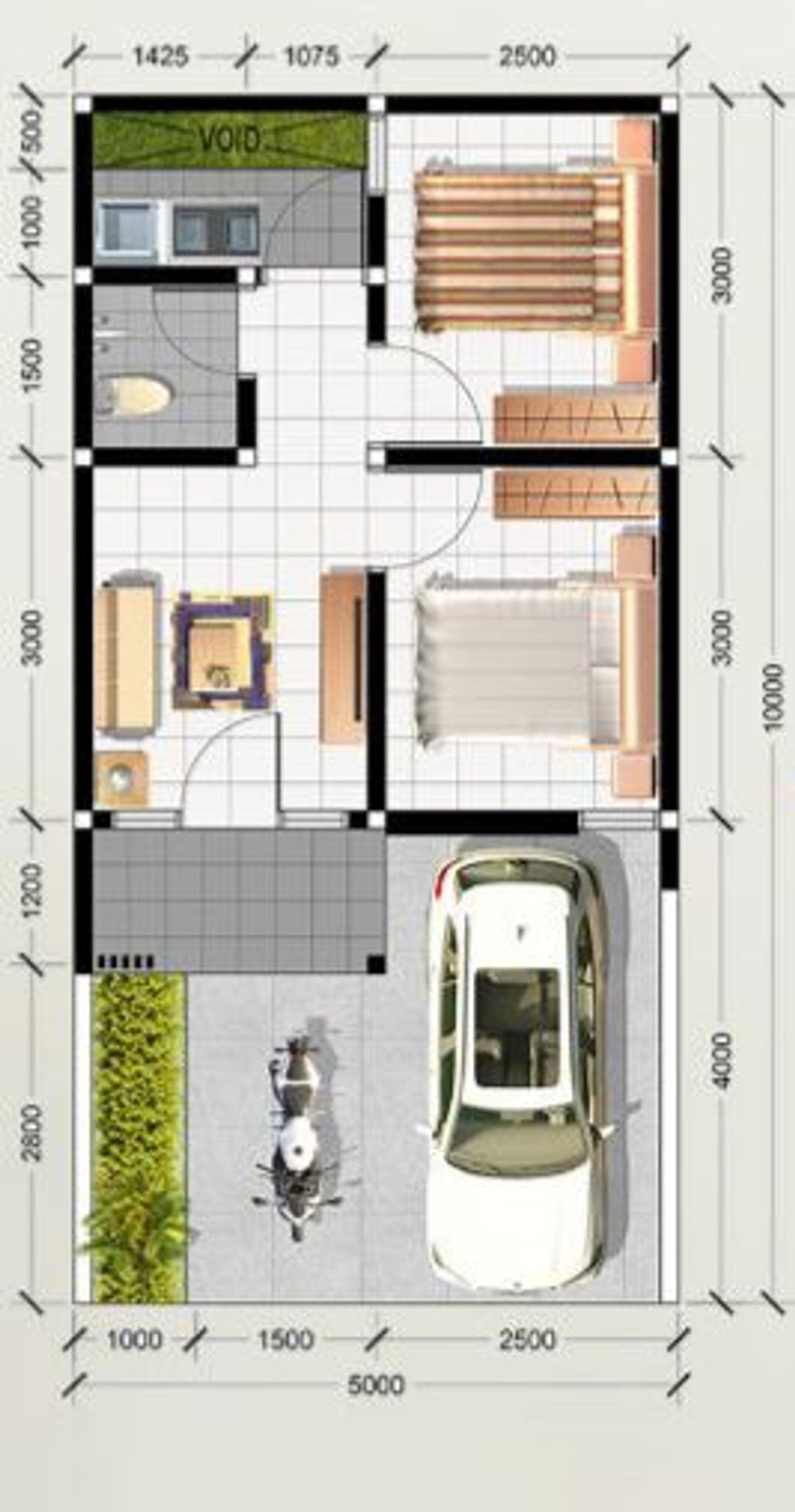 foto denah rumah tipe T30/50 perumahan PERMATA GUNUNG ANYAR