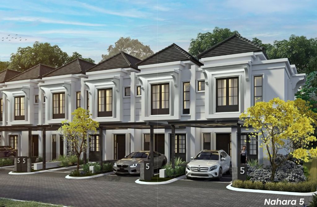 foto tampak rumah tipe NAHARA 5 HOOK 182 perumahan CIMANGGIS GOLF ESTATE
