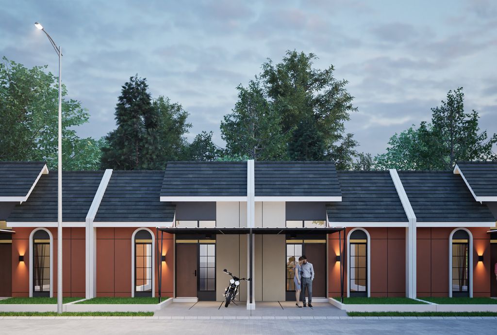 foto tampak rumah tipe 30/60 (subsidi) perumahan NAVA JEEVAN RESIDENCE