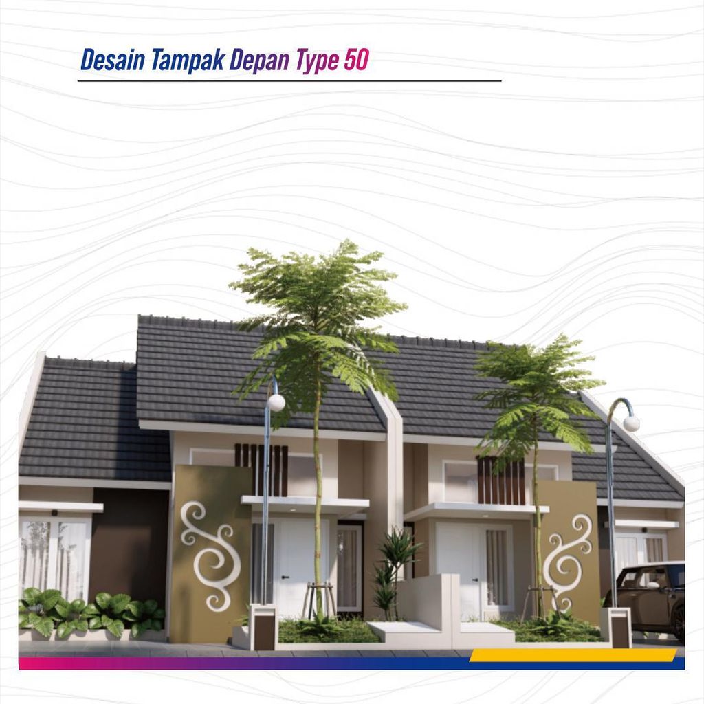foto tampak rumah tipe 50 perumahan GRAND BALE AGUNG GAMER
