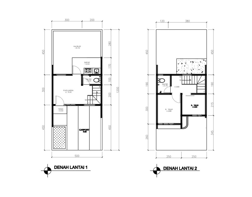 foto denah rumah tipe 38 Compact (2 kamar) (400) perumahan G-Land Aleena Residence