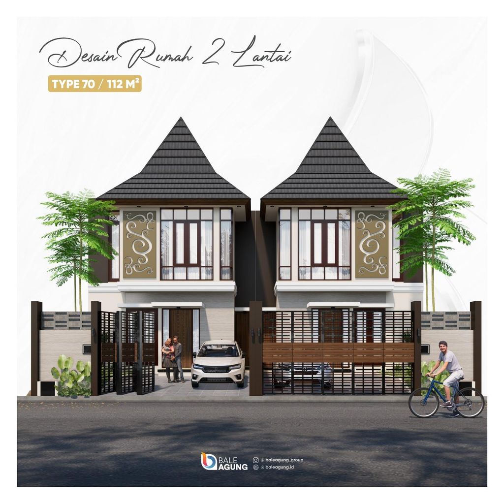 foto tampak rumah tipe 70 perumahan GRAND BALE AGUNG GAMER