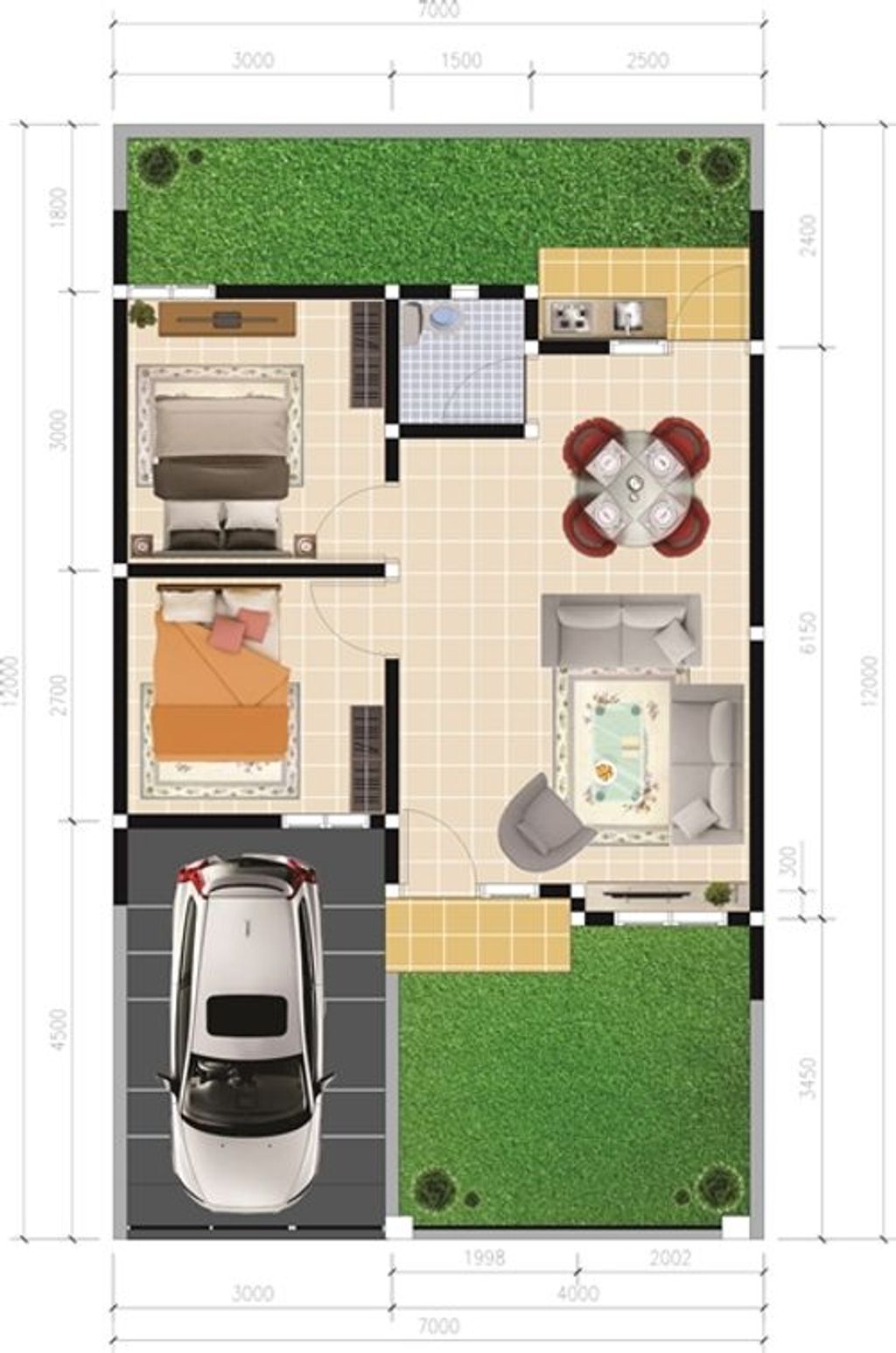 foto denah rumah tipe WIKRAMA perumahan GREEN BABELAN ASRI 3