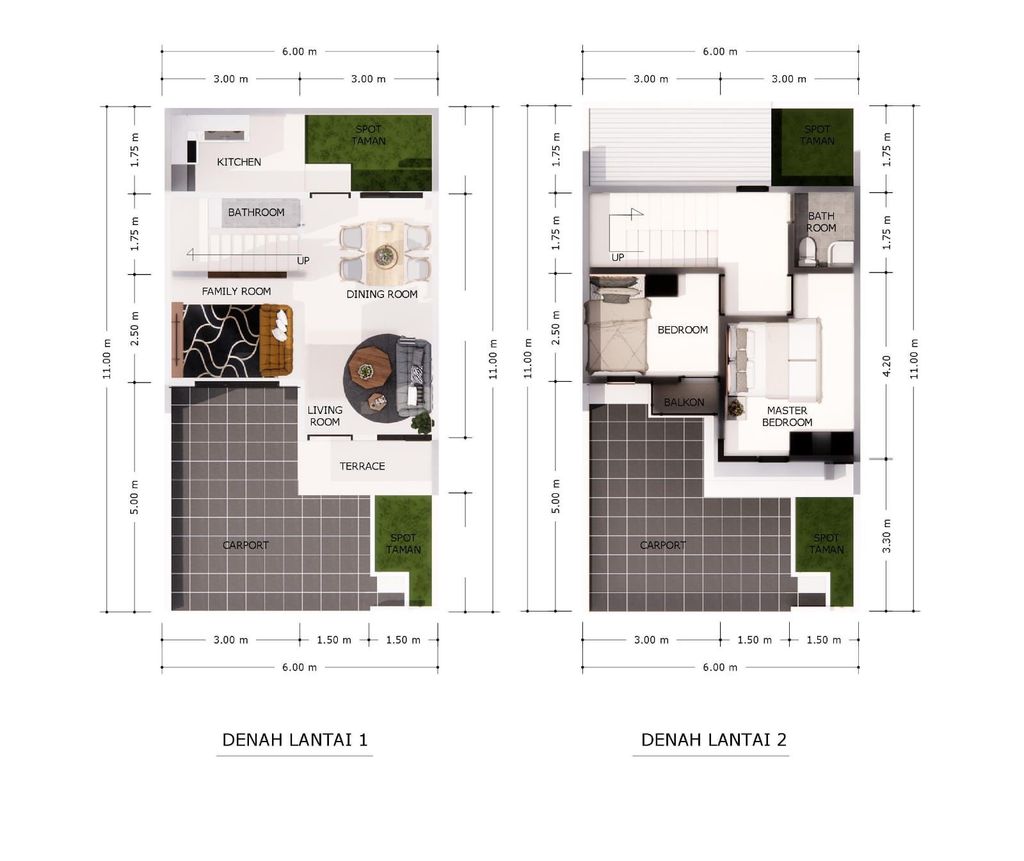 foto denah rumah tipe Nada perumahan Citra Symphony