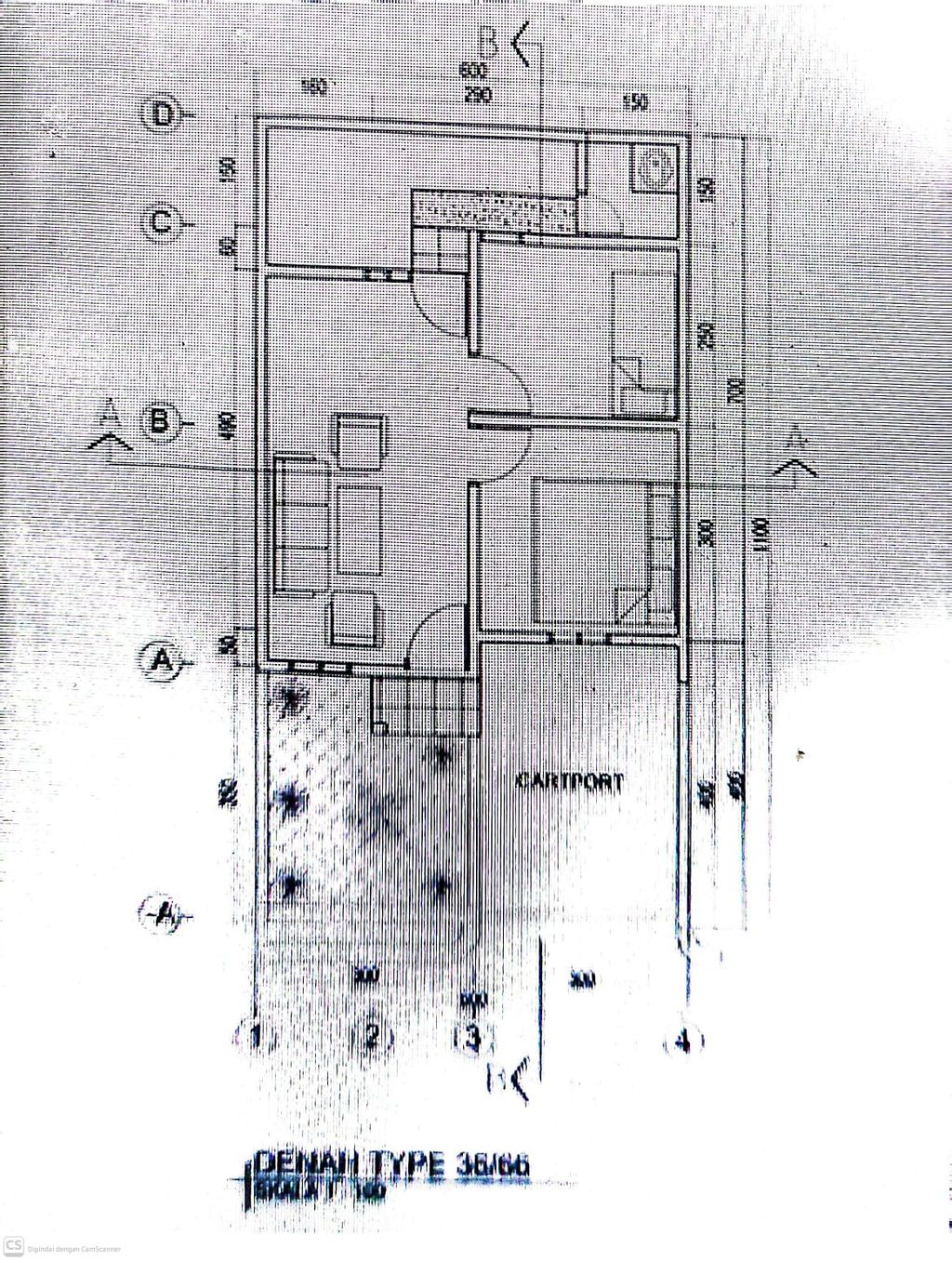 foto denah rumah tipe 36/72 perumahan Bumi Citra Rajapolah Tahap 3