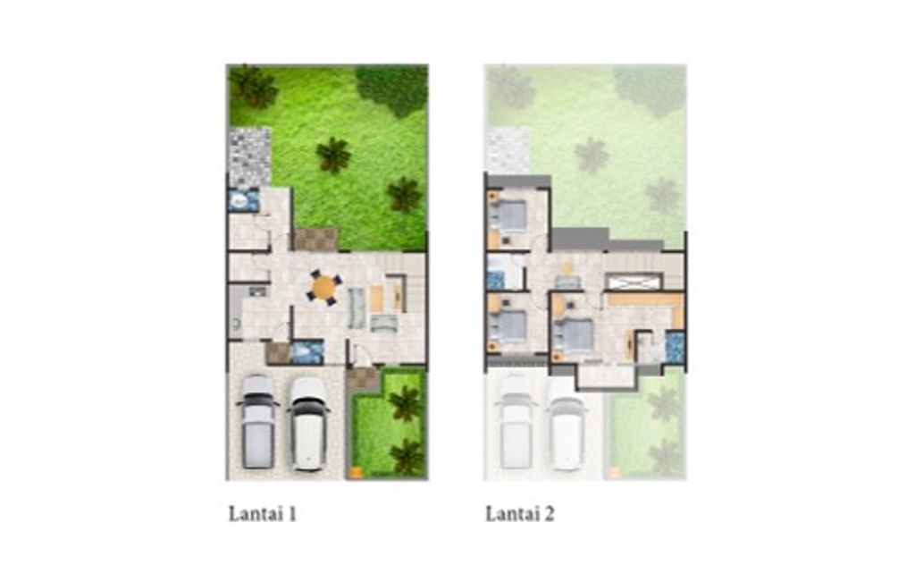 foto denah rumah tipe AMITY C.27.15 perumahan GARDENS AT CANDI SAWANGAN (NEW)