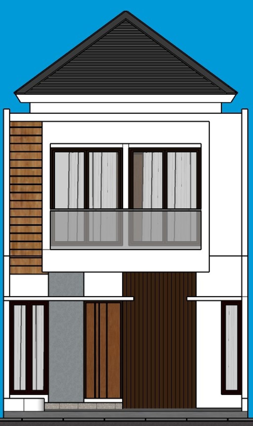 foto tampak rumah tipe SHENZEN perumahan MUTIARA GARDEN