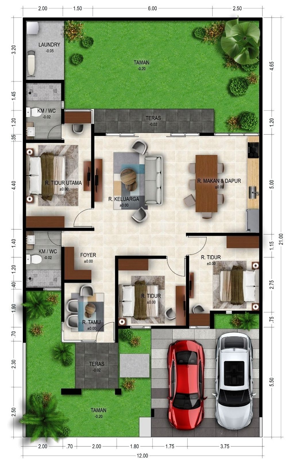 foto denah rumah tipe B perumahan Perumahan Graha Kencana