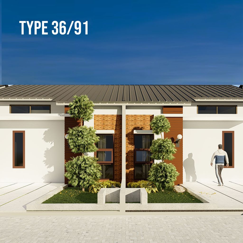 foto tampak rumah tipe 36/91 perumahan PERUMAHAN INTI SEJAHTERA TAHAP II