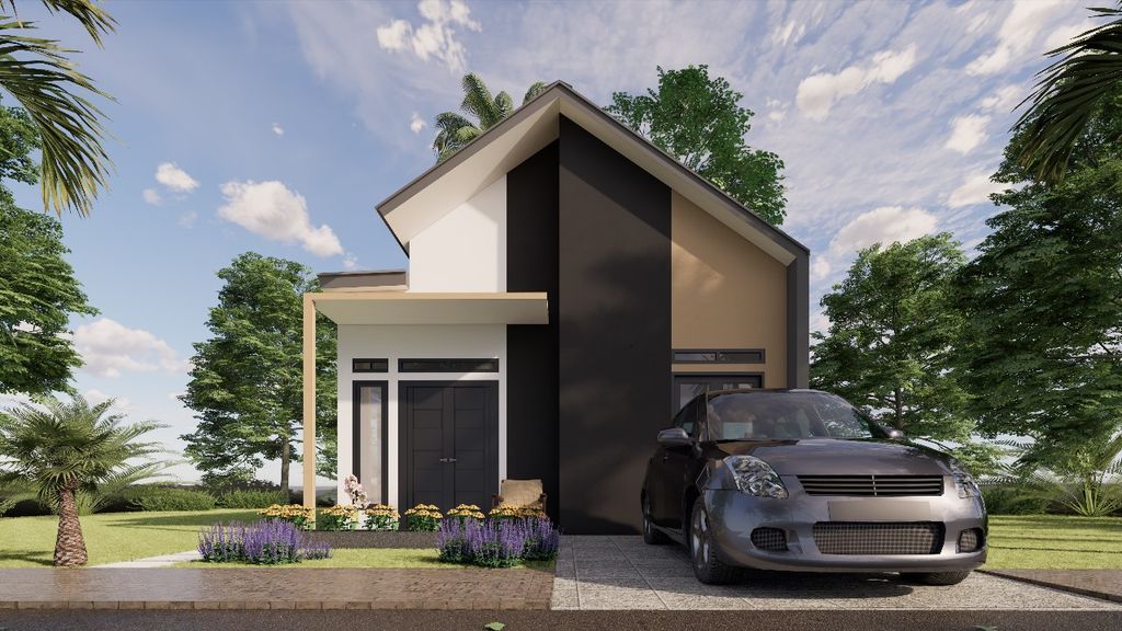 foto tampak rumah tipe 36/117M2 perumahan BINTANG BANDARA RESIDENCE