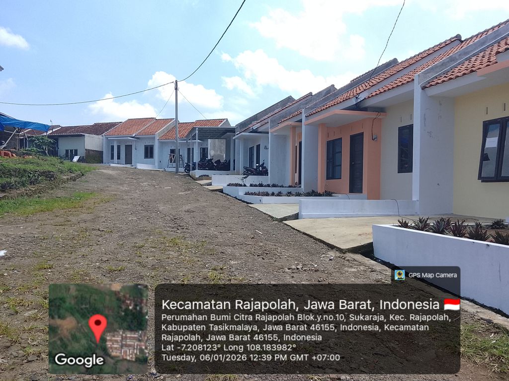foto tampak rumah tipe 36/72 perumahan Bumi Citra Rajapolah Tahap 3