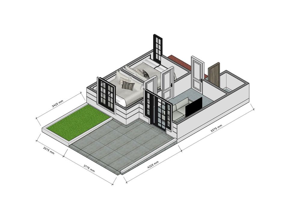 foto denah rumah tipe American Classic perumahan Great Land Pasanggrahan