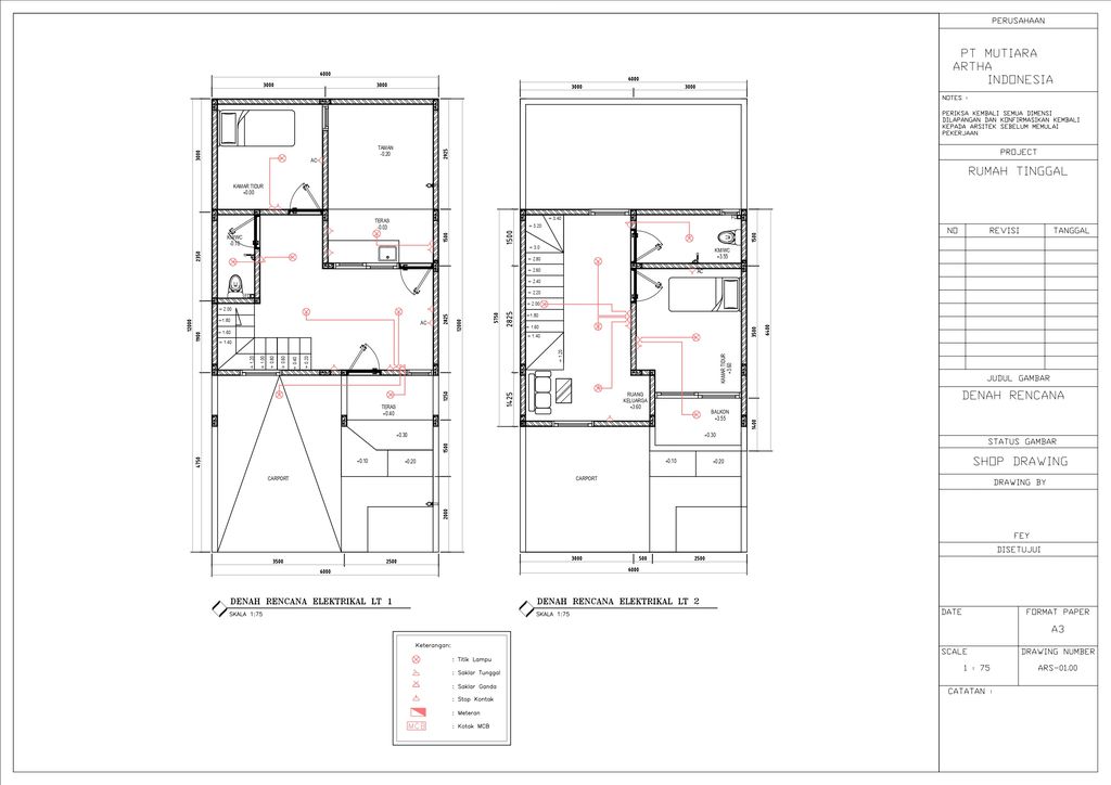 foto denah rumah tipe HILTON perumahan MUTIARA GARDEN