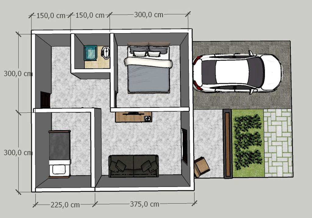 foto denah rumah tipe 36/117M2 perumahan BINTANG BANDARA RESIDENCE