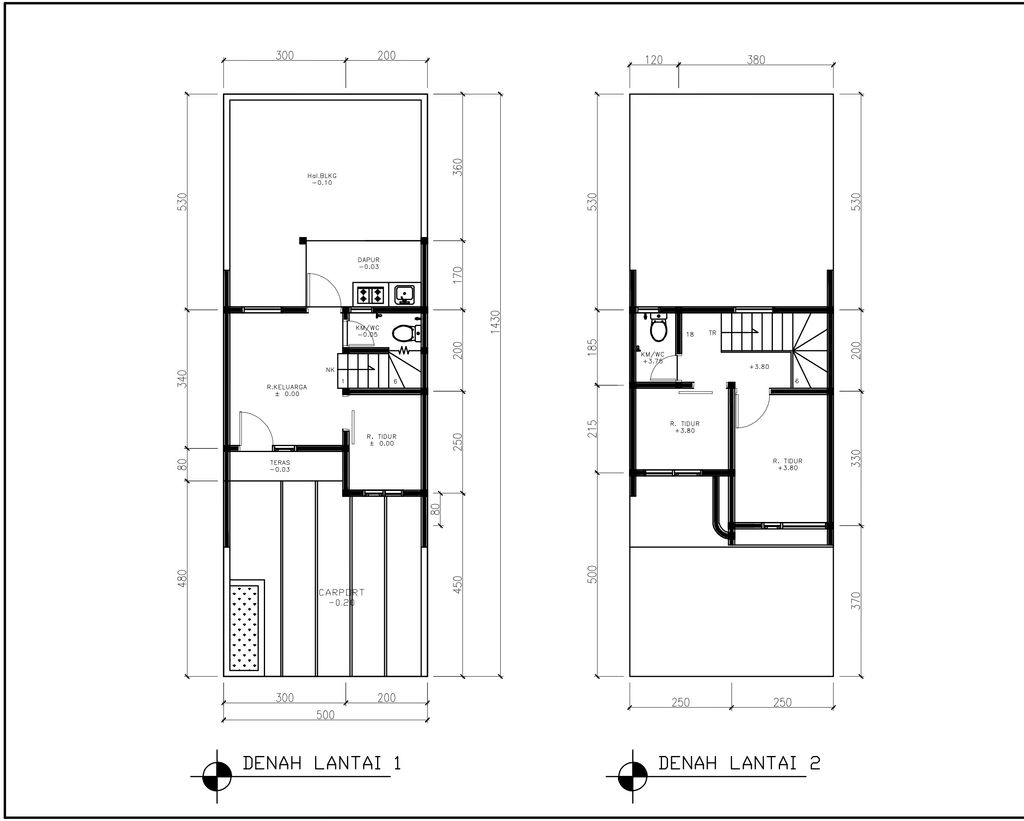 foto denah rumah tipe 43 Compact (3 kamar) (522) perumahan Cluster Beverly